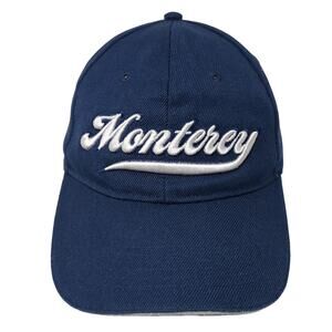 Monterey Strapback Hat Blue One Size Adjustable Embroidered Outdoor